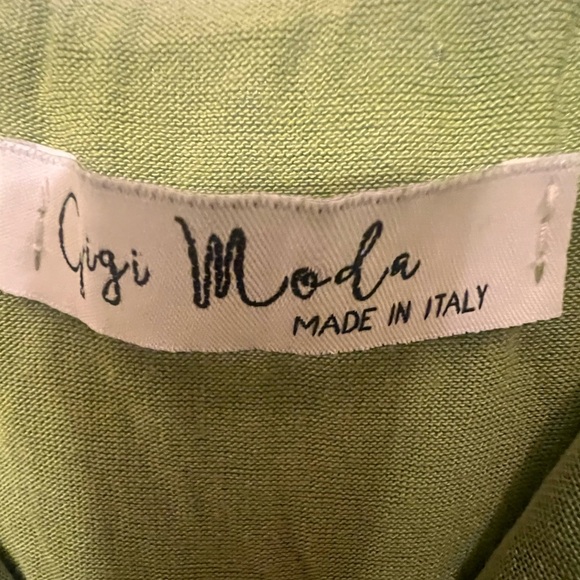 Gigi Moda blue, green, and orange silk maxi dress - Picture 2 of 7